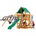 Gorilla Playsets Chateau Cedar Swing Set with Green Vinyl Canopy and Natural Cedar Posts   554089639